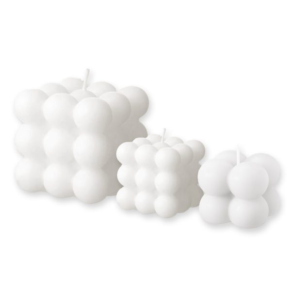 Kit bubble candles x 3 blanca